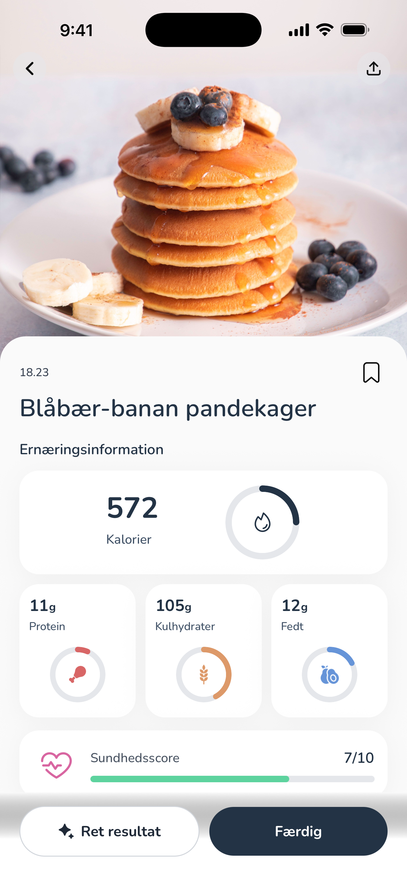 Næringsindhold efter scanning